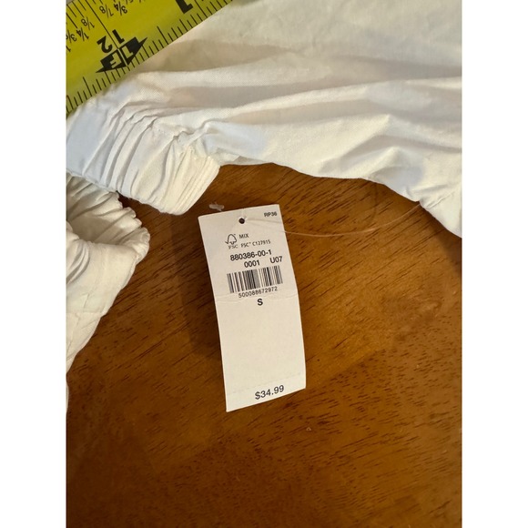 NWT Old Navy Women's White 100% Cotton Puff Sleeve Cut-Out Mini Dress Size Small - Picture 6 of 11